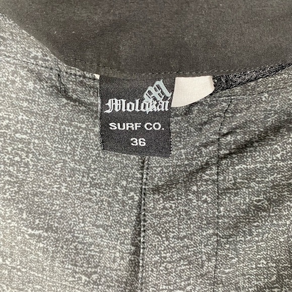 Molokai Board Surf Shorts Color block Gray Black Men’s size 36 - Picture 2 of 10